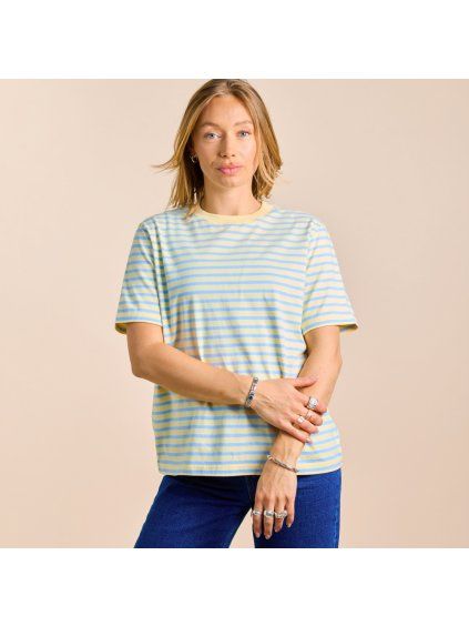 T Shirtgestreift GelbHellblau 1 28b1ba37 ce00 4903 b786 4d5b92f88e6b