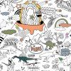 Coloriage géant dinosaures