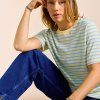 T Shirtgestreift GelbHellblau 7