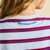 T Shirtgestreift WeissKoenigsblauRot 6