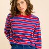 Langarmshirtgestreift RotBlau 3 3
