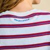 Langarmshirtgestreift WeissKoenigsblauRot 3 4